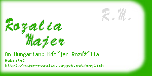 rozalia majer business card